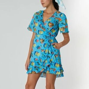 Rachel Antonoff citrus print wrap dress